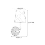 Hammered-Metal Alabaster Wall Sconce, product view 3