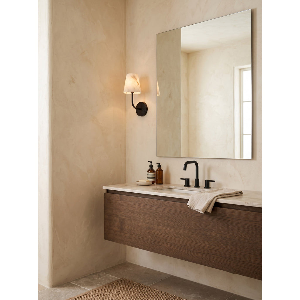 Hammered-Metal Alabaster Wall Sconce, product view 5