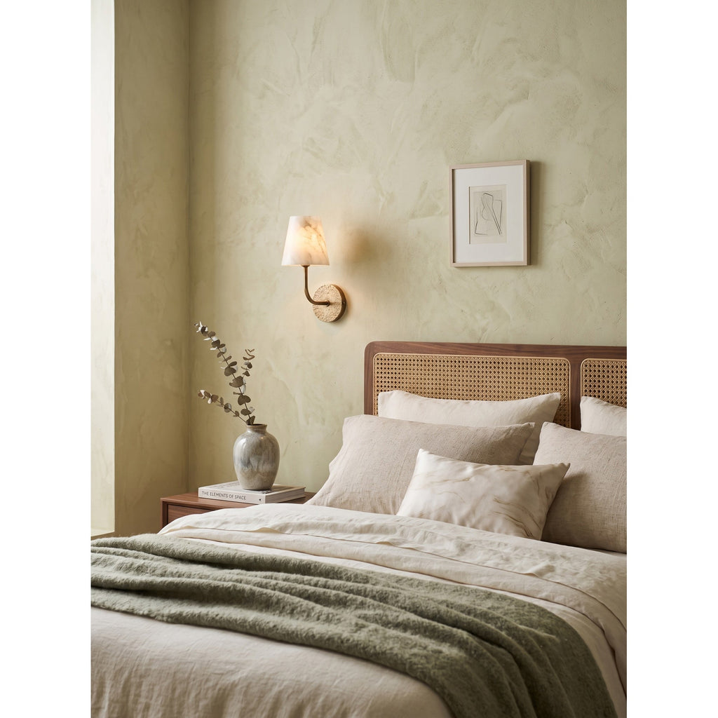Hammered-Metal Alabaster Wall Sconce, product view 15