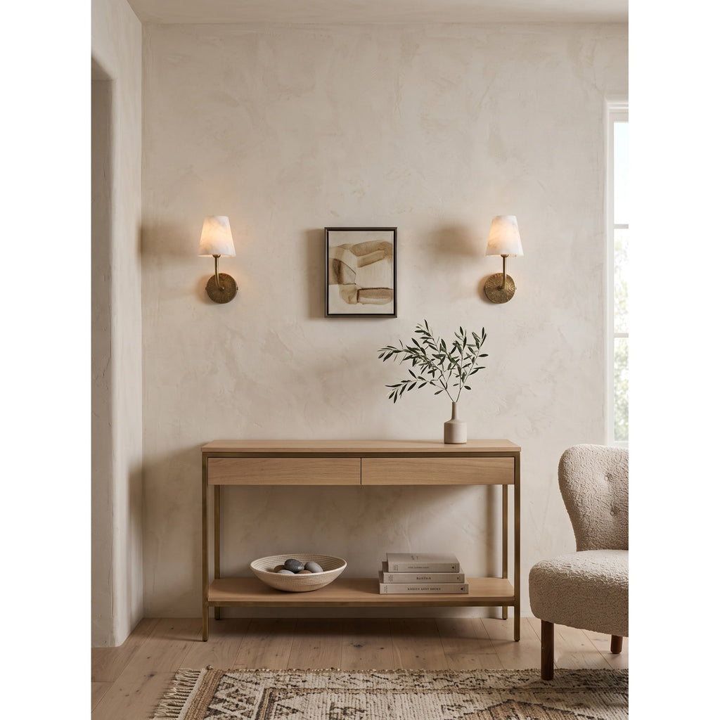 Hammered-Metal Alabaster Wall Sconce, product view 16