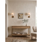 Hammered-Metal Alabaster Wall Sconce, product view 16