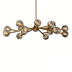 Hand-Cut Crystal Orb Branching Chandelier by Bling Lighting Studio