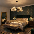 Hand-Cut Crystal Orb Branching Chandelier by Bling Lighting Studio