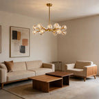 Hand-Cut Crystal Orb Branching Chandelier by Bling Lighting Studio