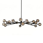 Hand-Cut Crystal Orb Branching Chandelier by Bling Lighting Studio