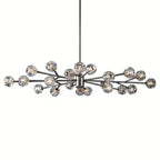 Hand-Cut Crystal Orb Branching Chandelier by Bling Lighting Studio