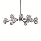 Hand-Cut Crystal Orb Branching Chandelier by Bling Lighting Studio