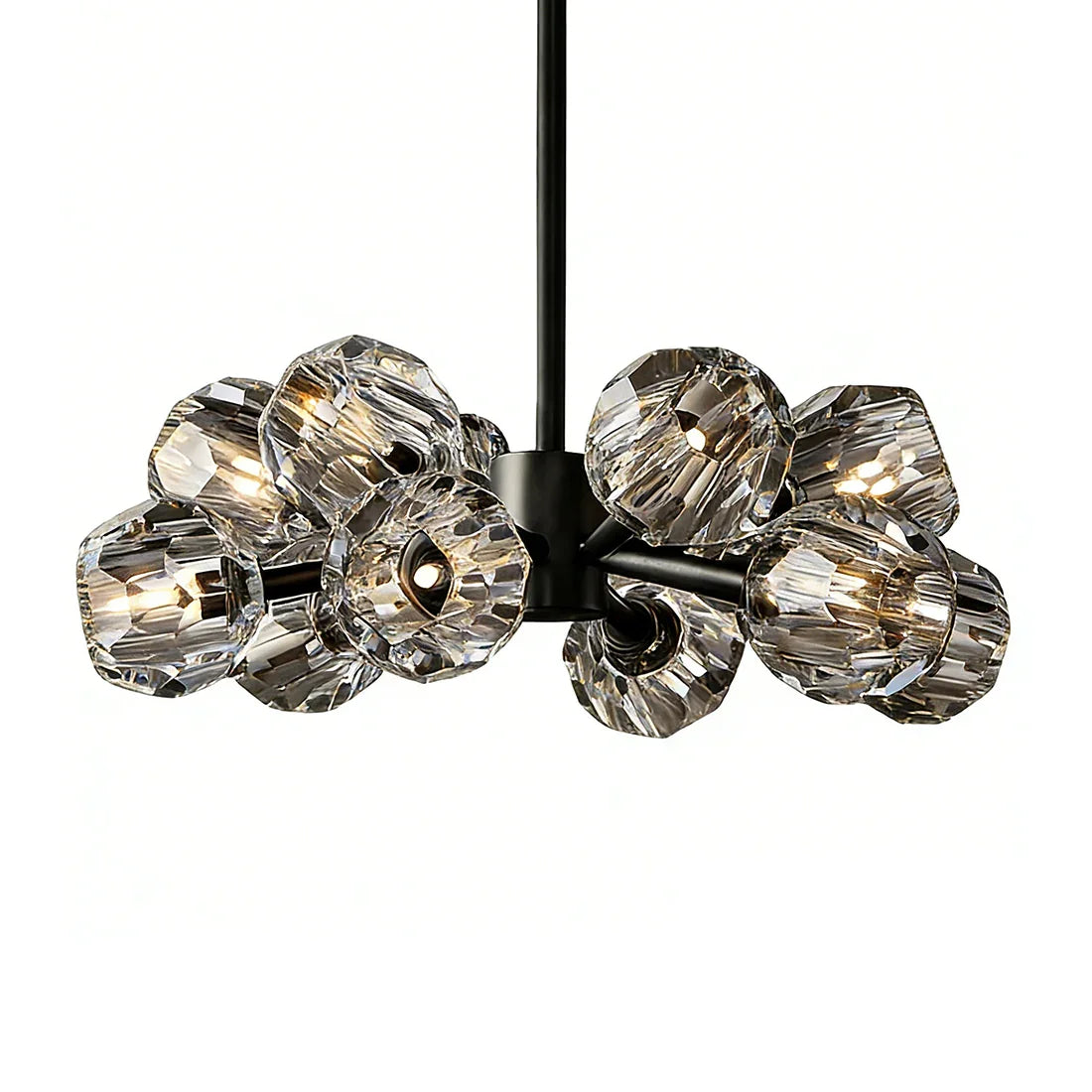 Hand-Cut Crystal Orb Branching Chandelier by Bling Lighting Studio