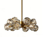 Hand-Cut Crystal Orb Branching Chandelier by Bling Lighting Studio