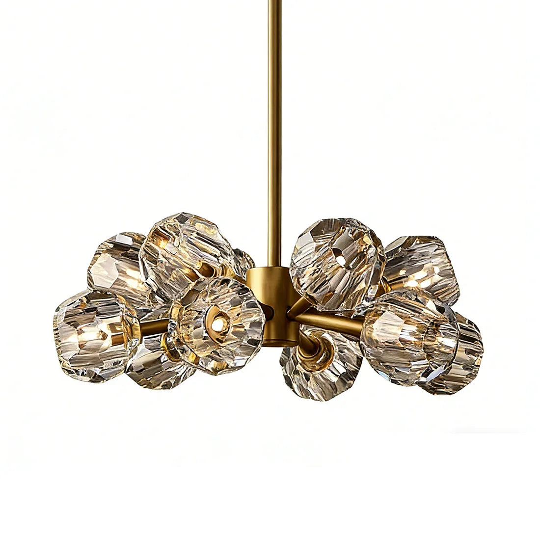 Hand-Cut Crystal Orb Branching Chandelier by Bling Lighting Studio