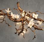 Handcrafted Sculptural Floral Branch Chandelier by Bling Lighting Studio