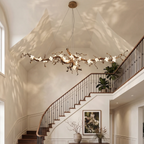 Handcrafted Sculptural Floral Branch Chandelier by Bling Lighting Studio