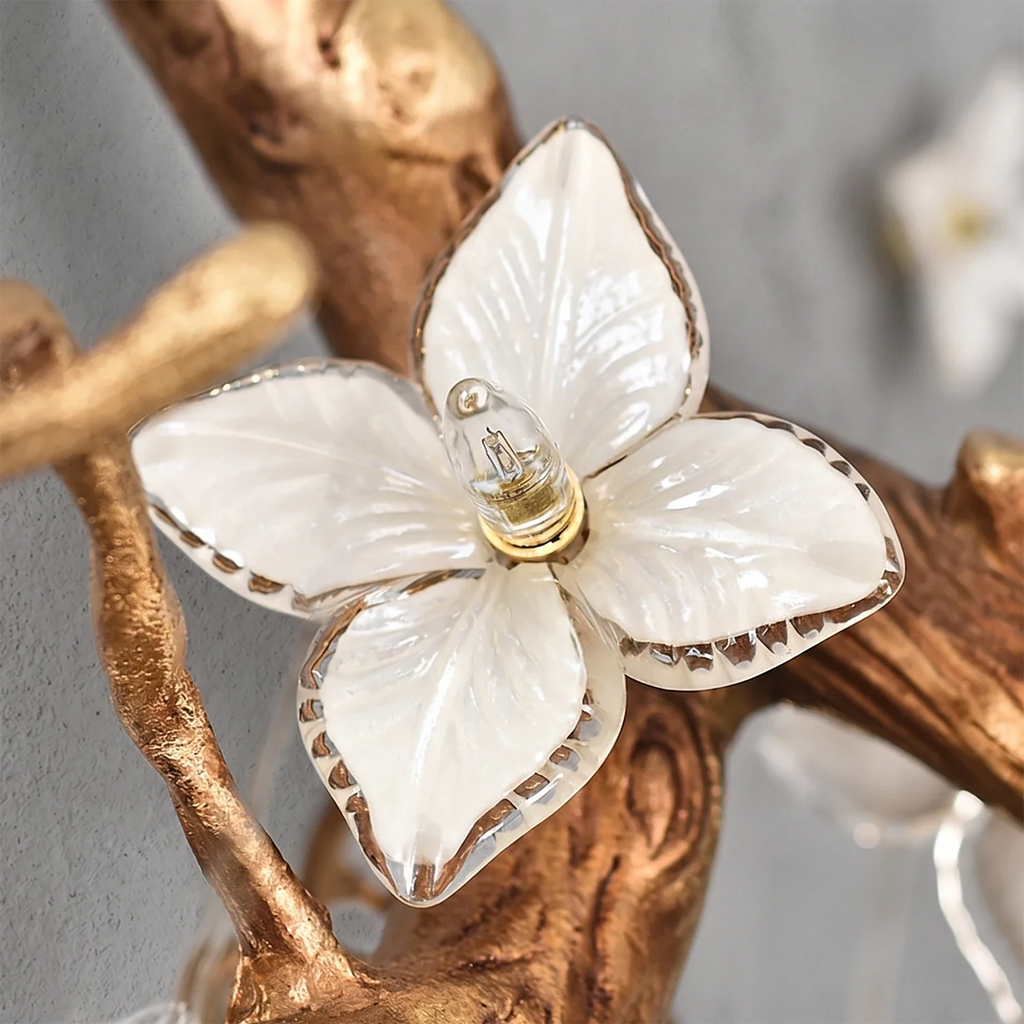 Handcrafted Sculptural Floral Branch Chandelier by Bling Lighting Studio