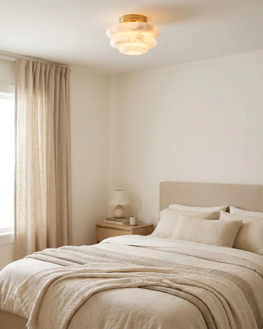 Honeylite Alabaster Flush Mount, product view 2