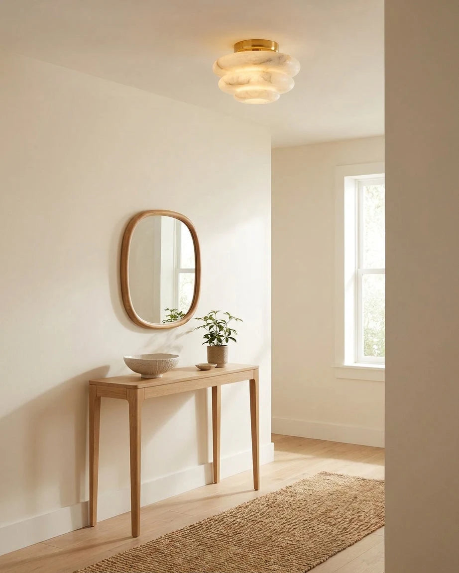 Honeylite Alabaster Flush Mount, product view 3