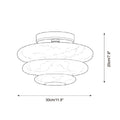 Honeylite Alabaster Flush Mount — Dia 30cm x H 20cm / ∅ 11.8″ x H 7.8″