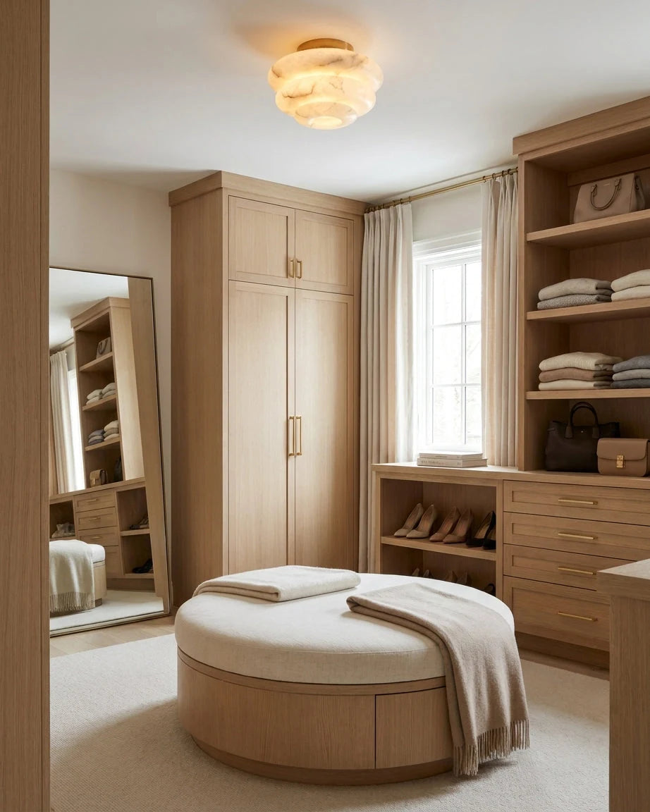 Honeylite Alabaster Flush Mount, product view 7