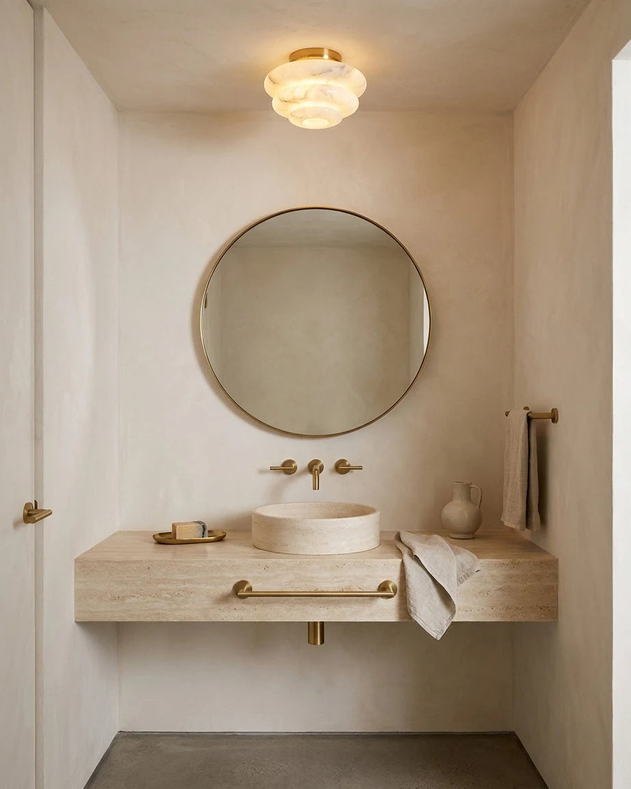 Honeylite Alabaster Flush Mount, product view 8