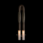 Horsehair Sconce Solid Brass 30''H in Oil-Rubbed Bronze with Silver horsehair