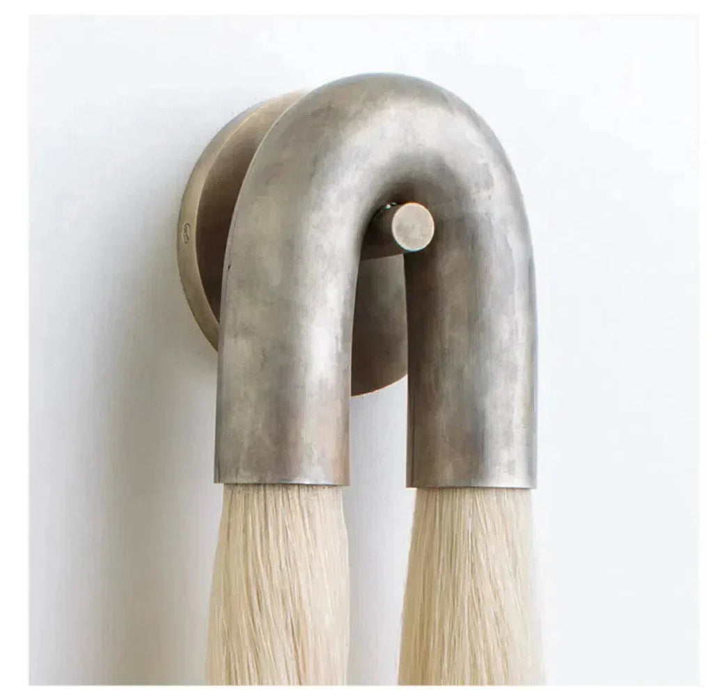 Horsehair Sconce Solid Brass 30''H