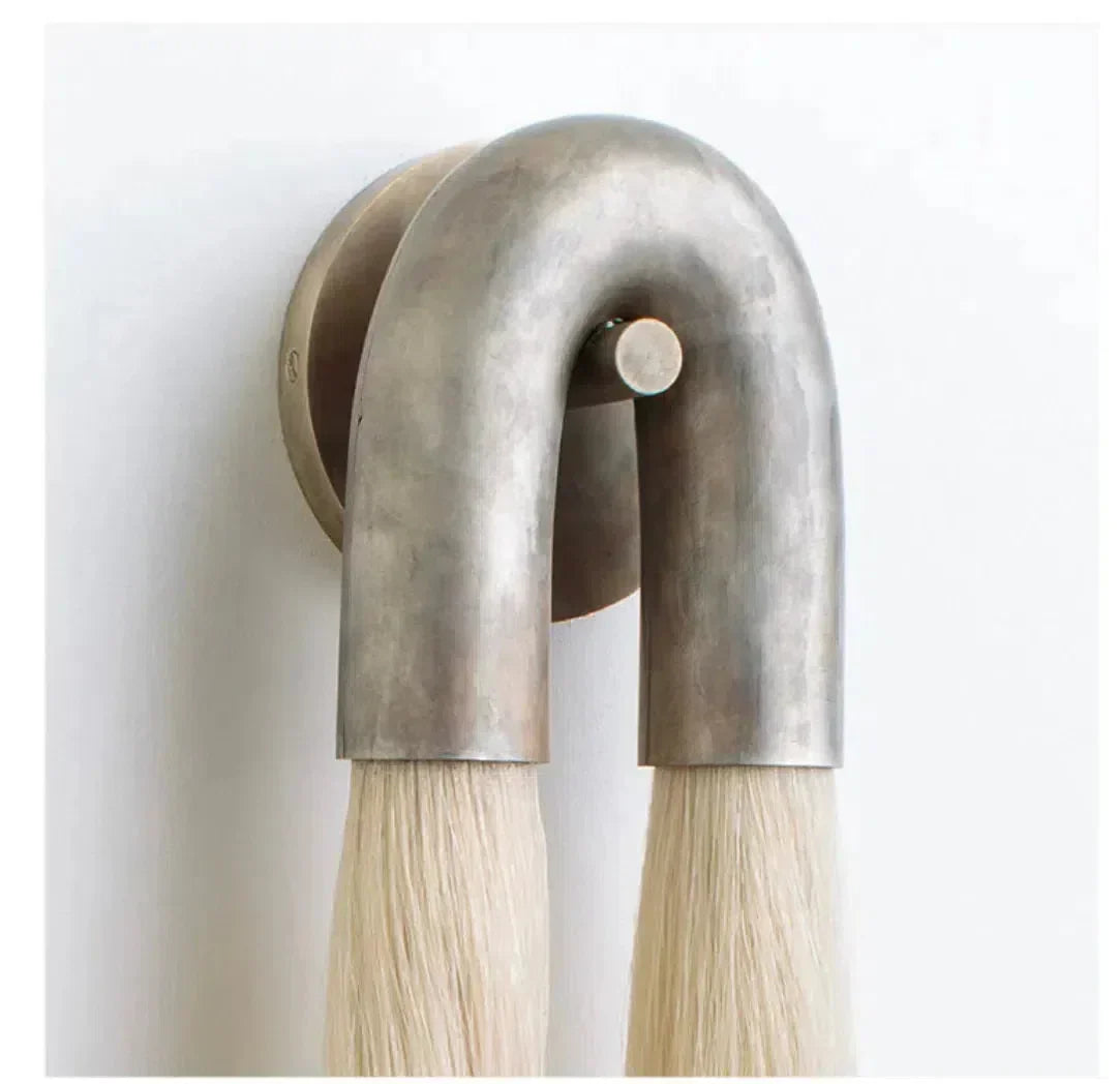 Horsehair Sconce Solid Brass 30''H