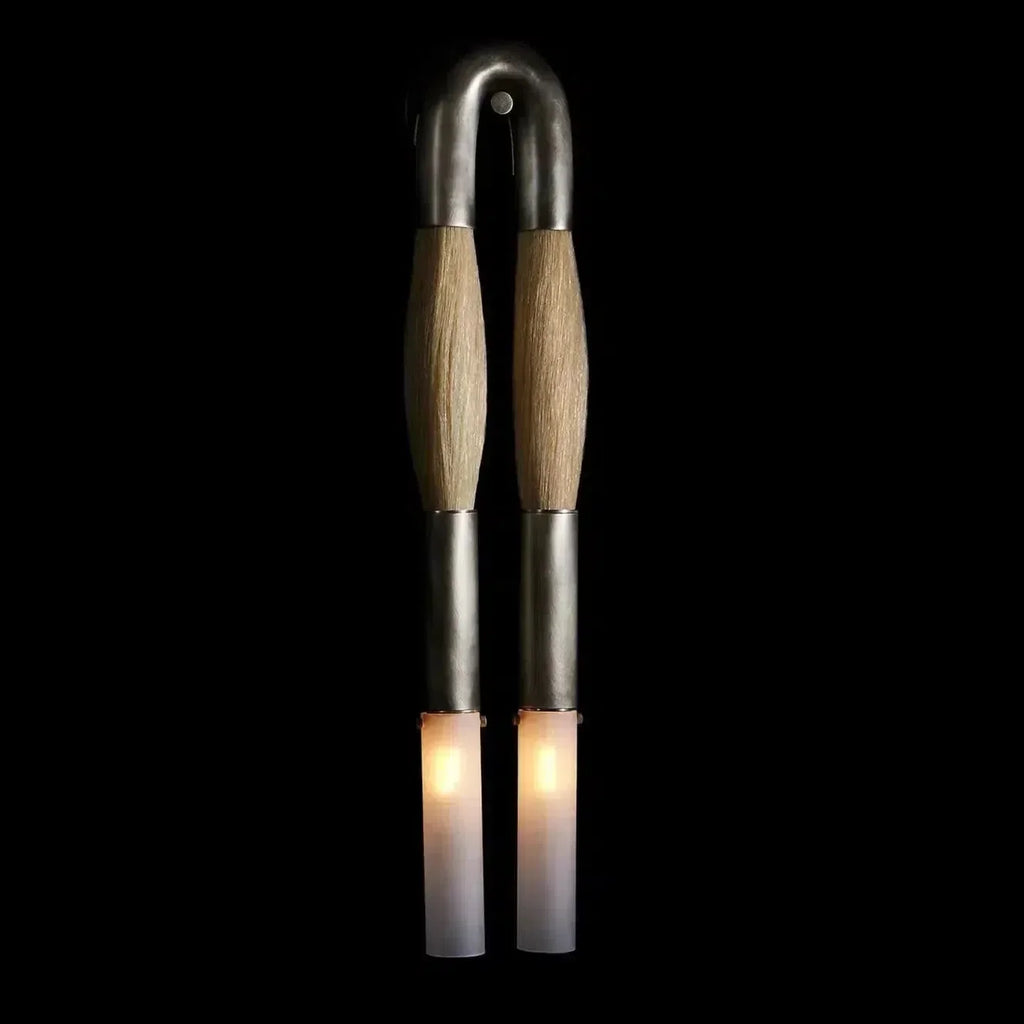 Horsehair Sconce Solid Brass 30''H