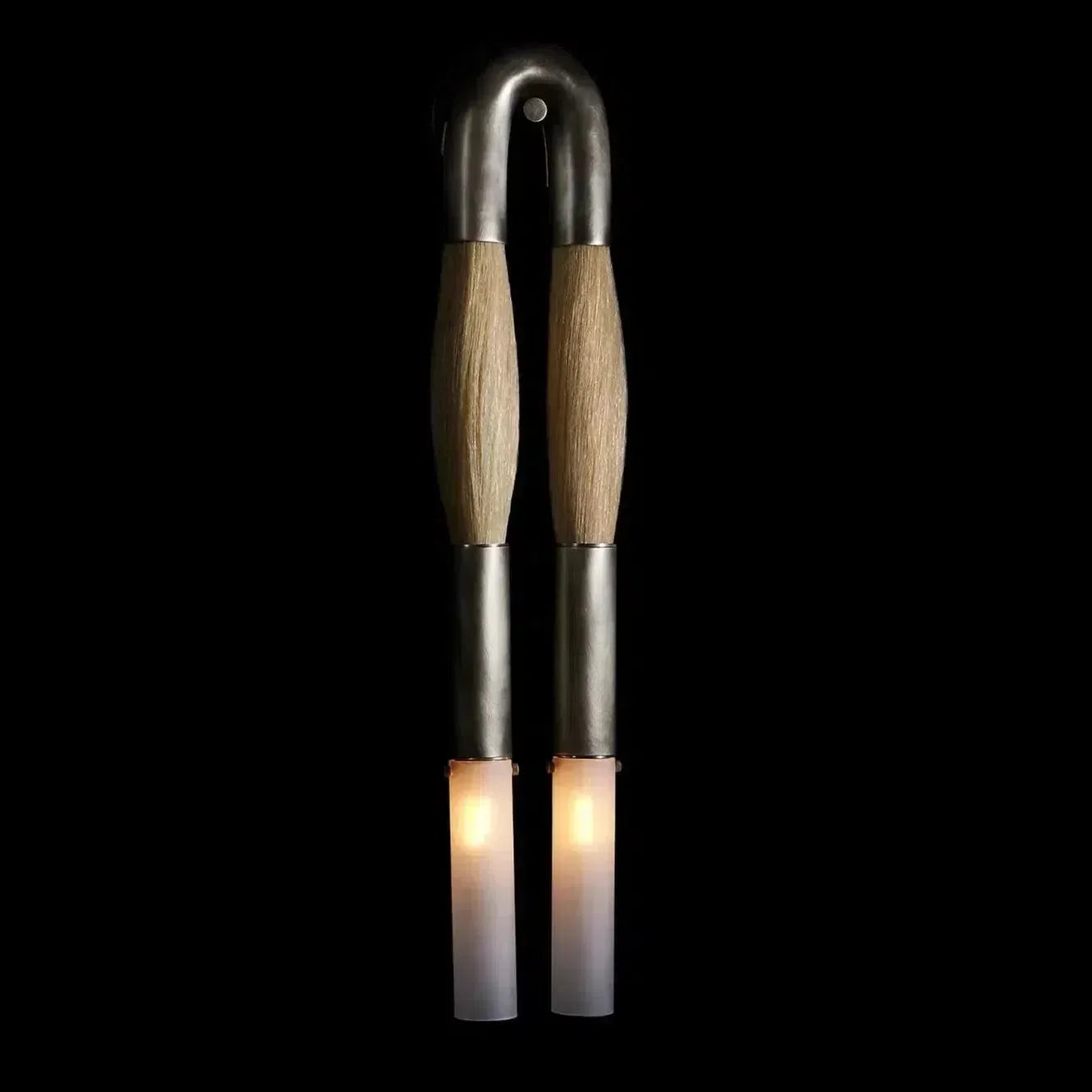 Horsehair Sconce Solid Brass 30''H