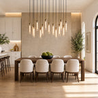 Colleena Linear Hammered Glass Chandelier