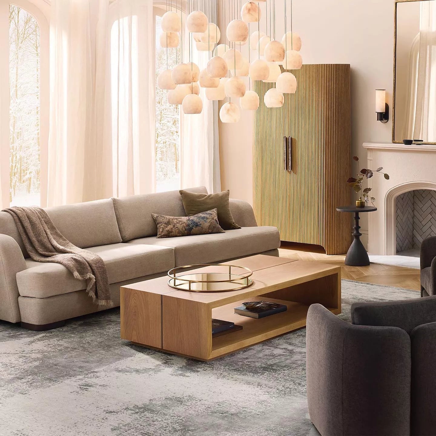Arica Alabaster Pendant by Bling Lighting Studio