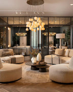 Arica Alabaster Rectangular Chandelier by Bling Lighting Studio