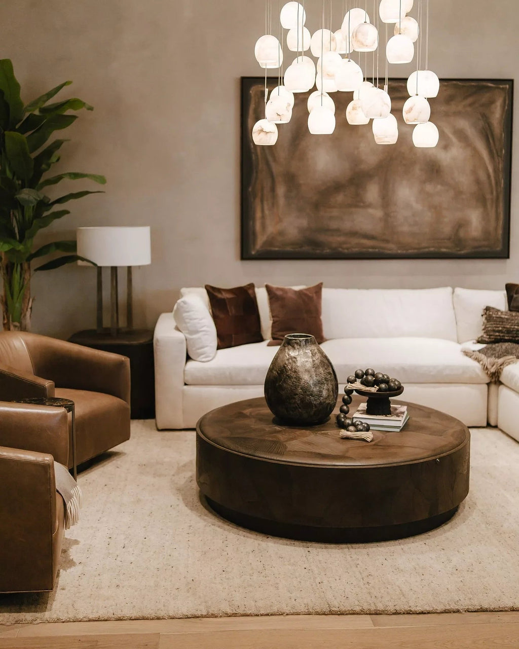 Arica Alabaster Rectangular Chandelier by Bling Lighting Studio