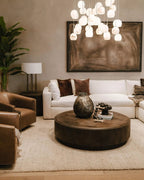Arica Alabaster Round Chandelier by Bling Lighting Studio