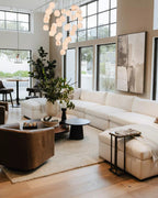 Arica Alabaster Round Chandelier by Bling Lighting Studio