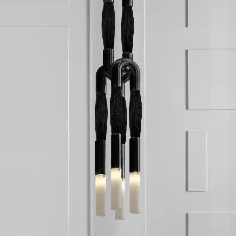 Horsehair Solid Brass Pendant  60''H