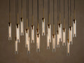 Candelabro Colleen de cristal acanalado lineal