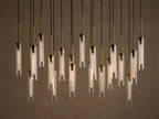 Candelabro Colleen de cristal acanalado lineal