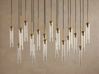 Candelabro Colleen de cristal acanalado lineal