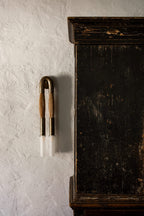 Horsehair Sconce Solid Brass 30''H