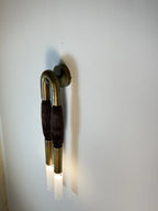 Horsehair Sconce Solid Brass 30''H
