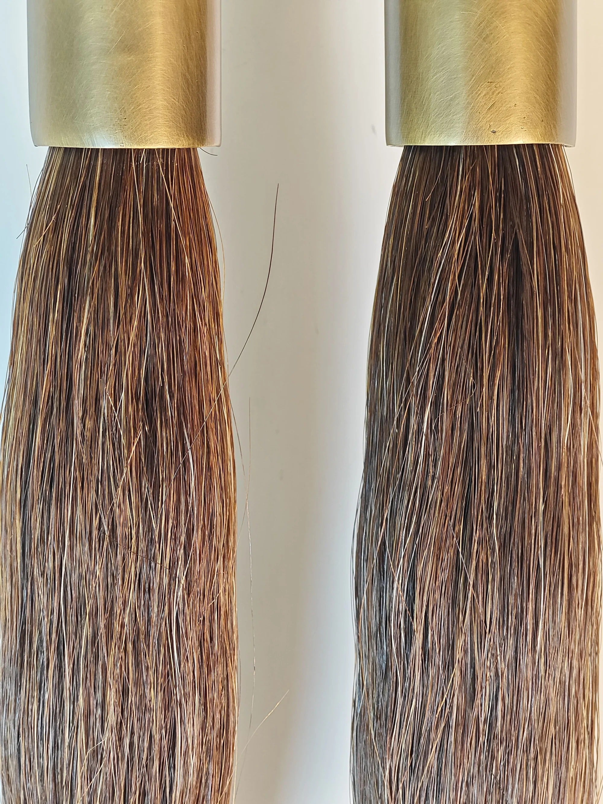 Horsehair Sconce Solid Brass 30''H