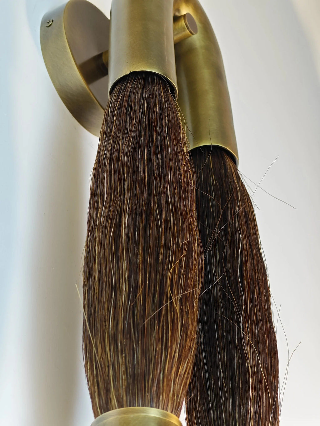 Horsehair Solid Brass Pendant  60''H