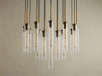 Colleena Hammered Glass Round Chandelier
