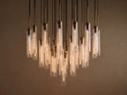 Colleena Hammered Glass Round Chandelier