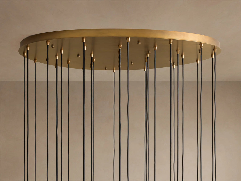 Colleena Hammered Glass Round Chandelier