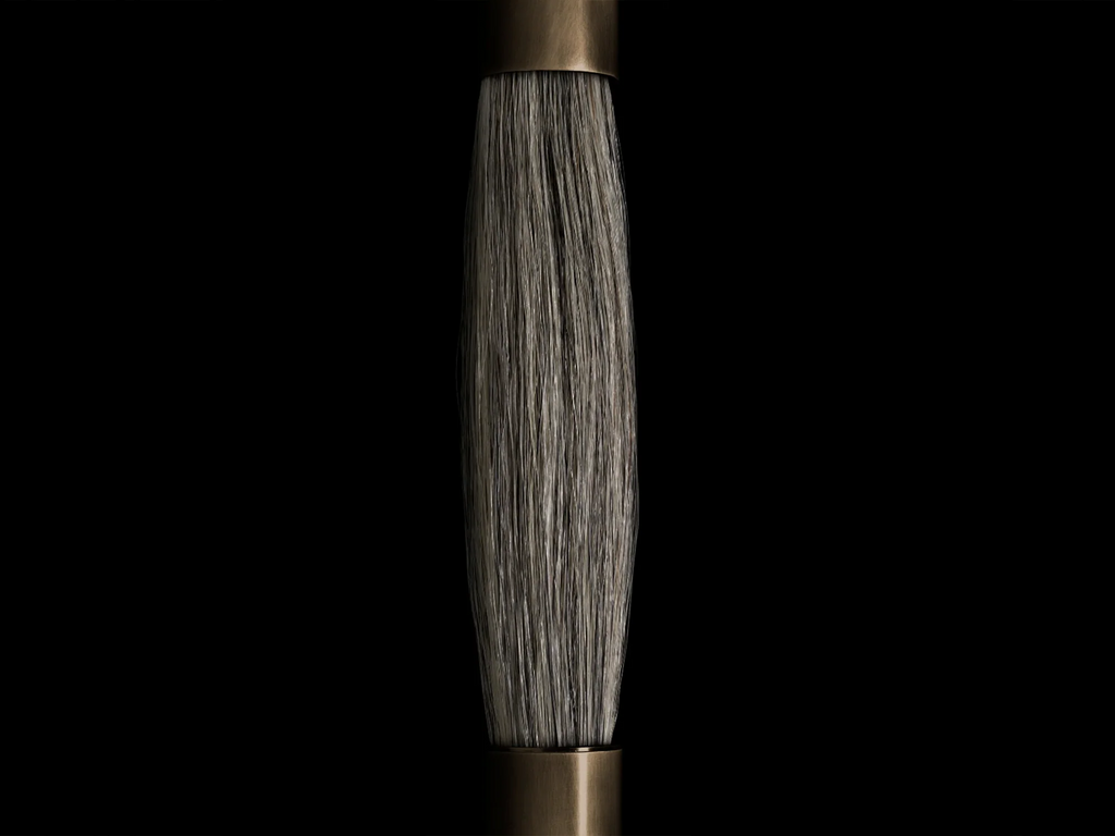 Horsehair Solid Brass Sconce 32''H