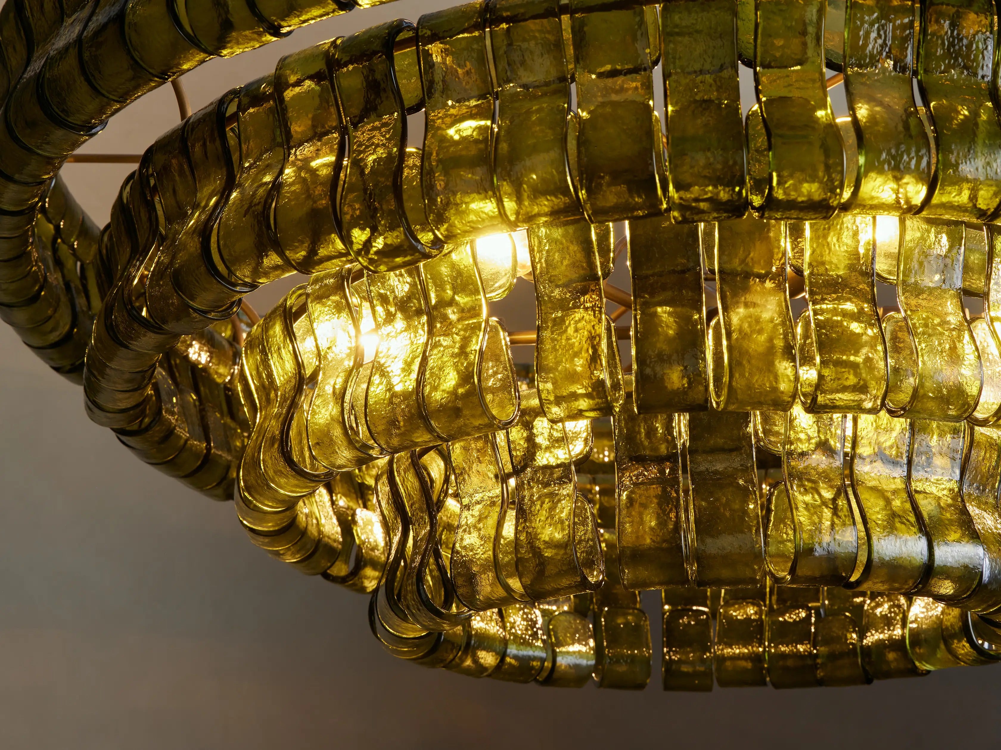 Ghiaccio Round Murano Glass Chandelier 36" 48" 60"