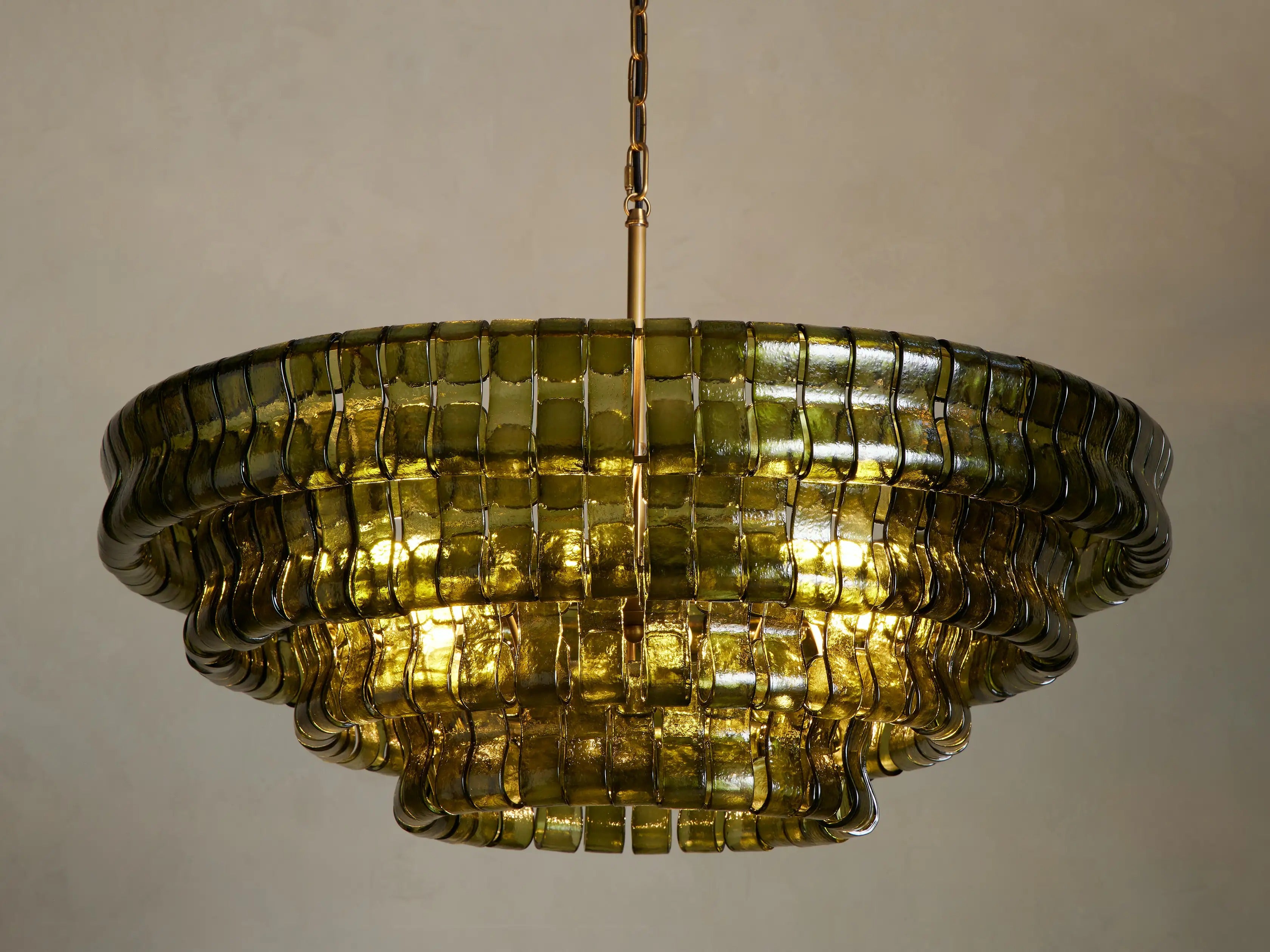 Ghiaccio Round Murano Glass Chandelier 36" 48" 60"