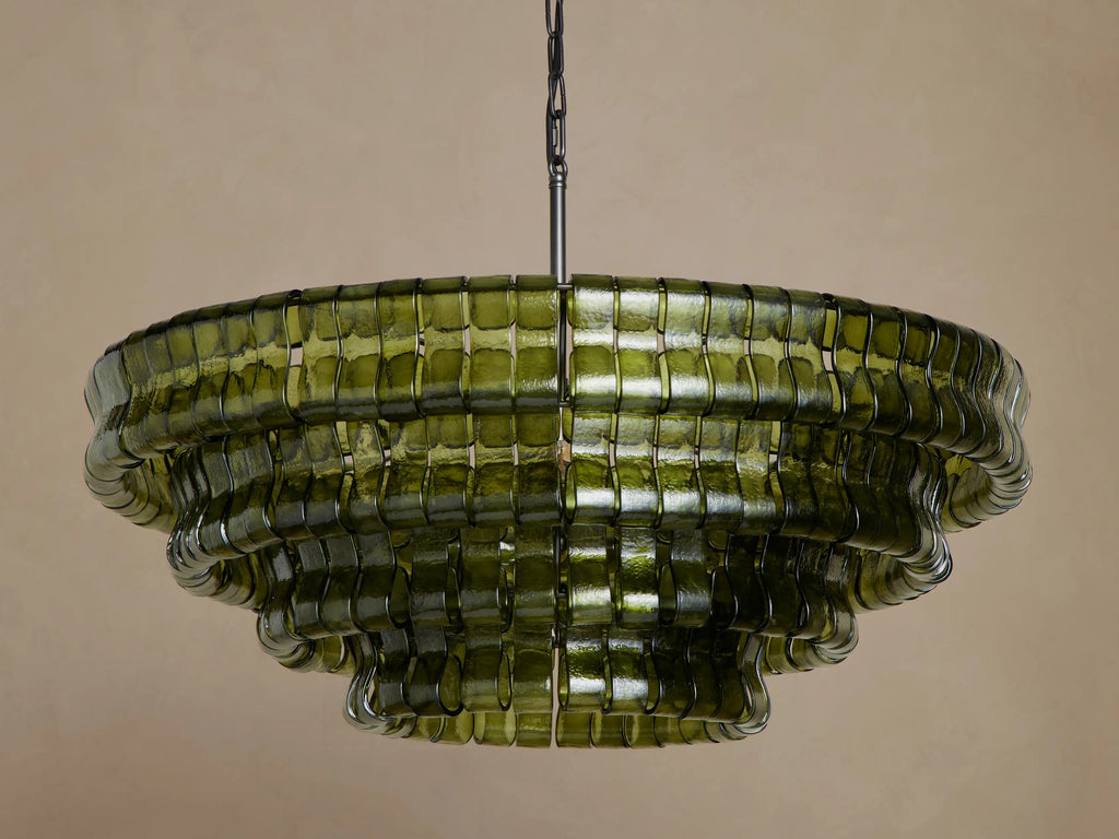 Ghiaccio Round Murano Glass Chandelier 36" 48" 60"