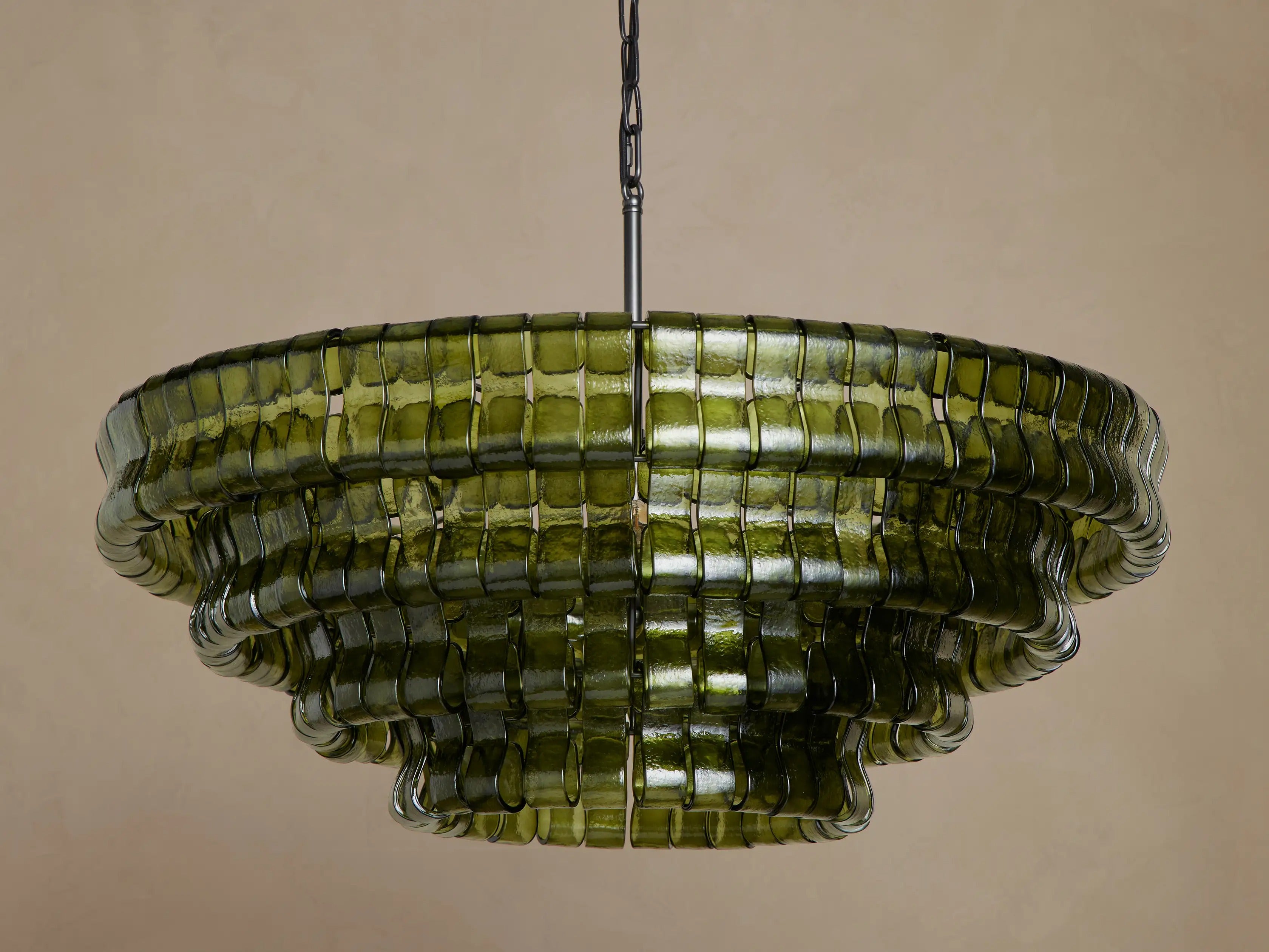 Ghiaccio Round Murano Glass Chandelier 36" 48" 60"