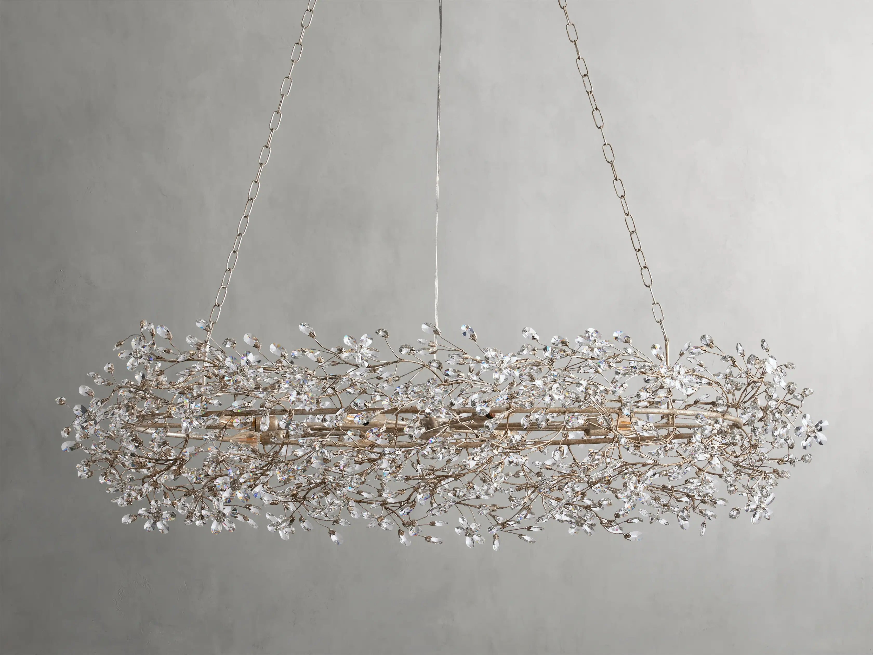 Fiore Oval Chandelier by Bling Lighting Studio